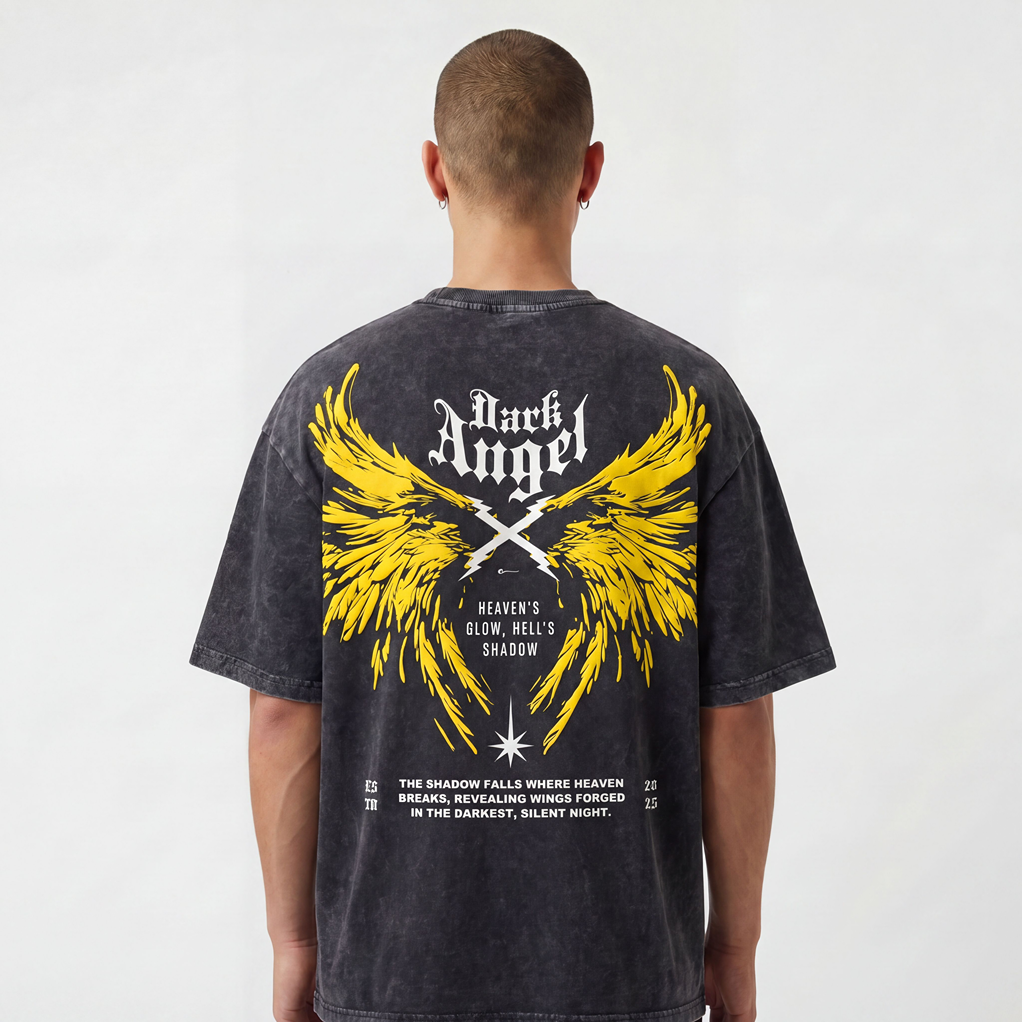 DARK ANGEL ACID WASH T-SHIRT