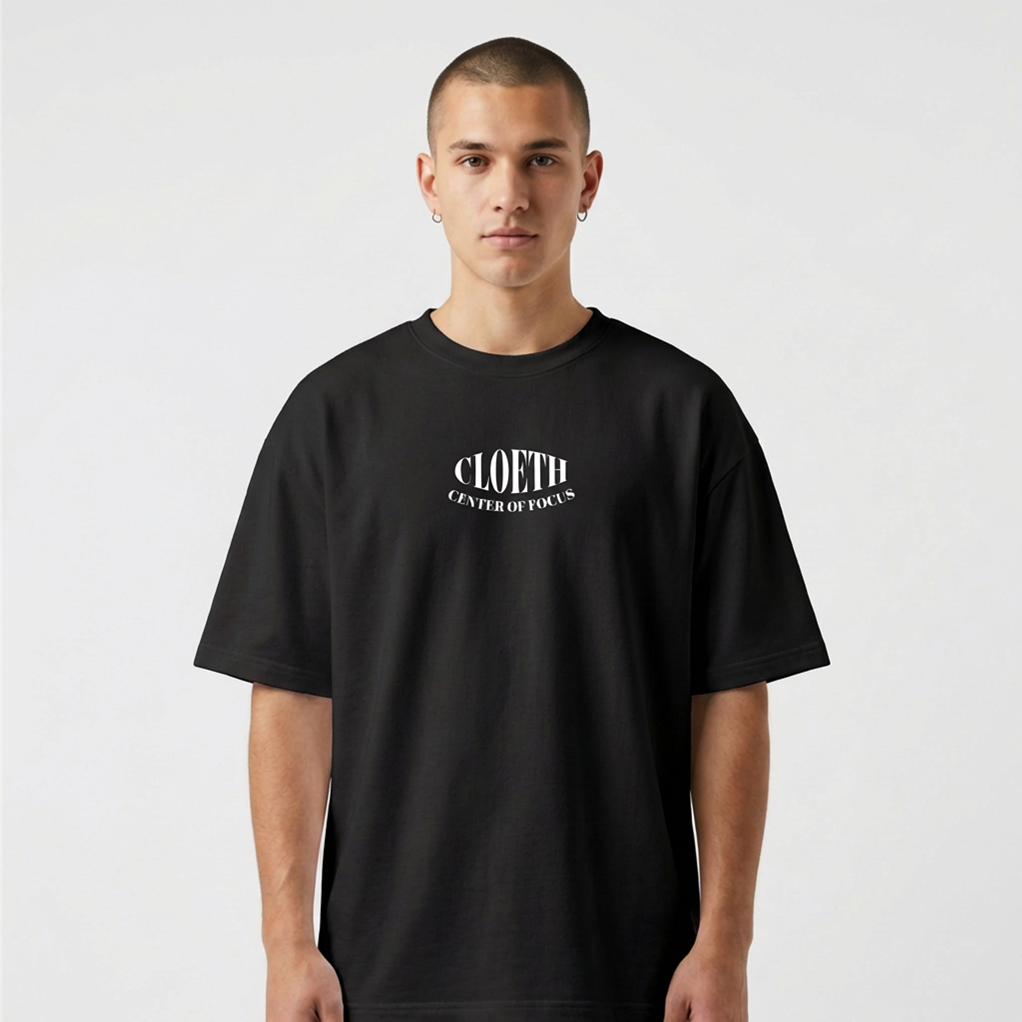 BLACK CENTER OF FOCUS T-SHIRT