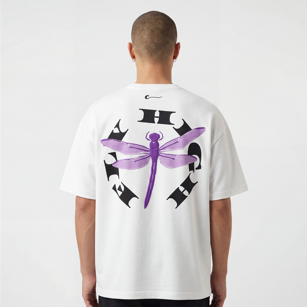 WHITE DRAGONFLY T-SHIRT
