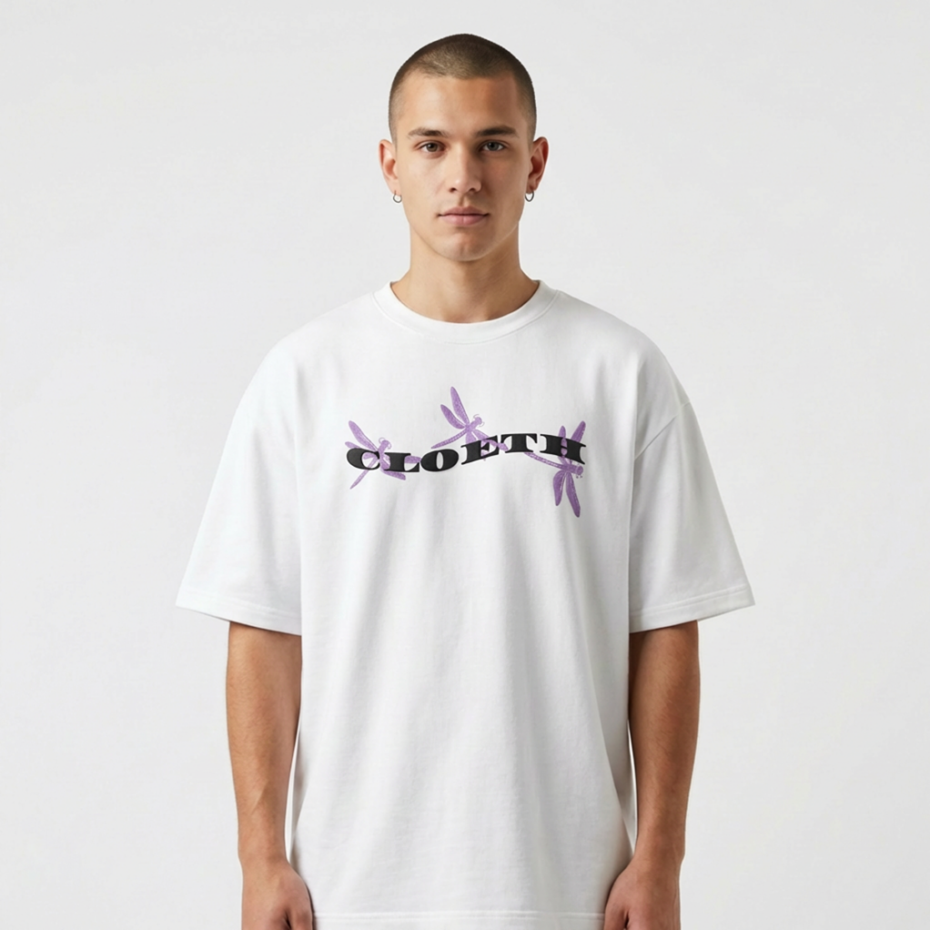 WHITE DRAGONFLY T-SHIRT