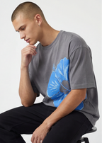 GREY AZURE BLOOM T-SHIRT