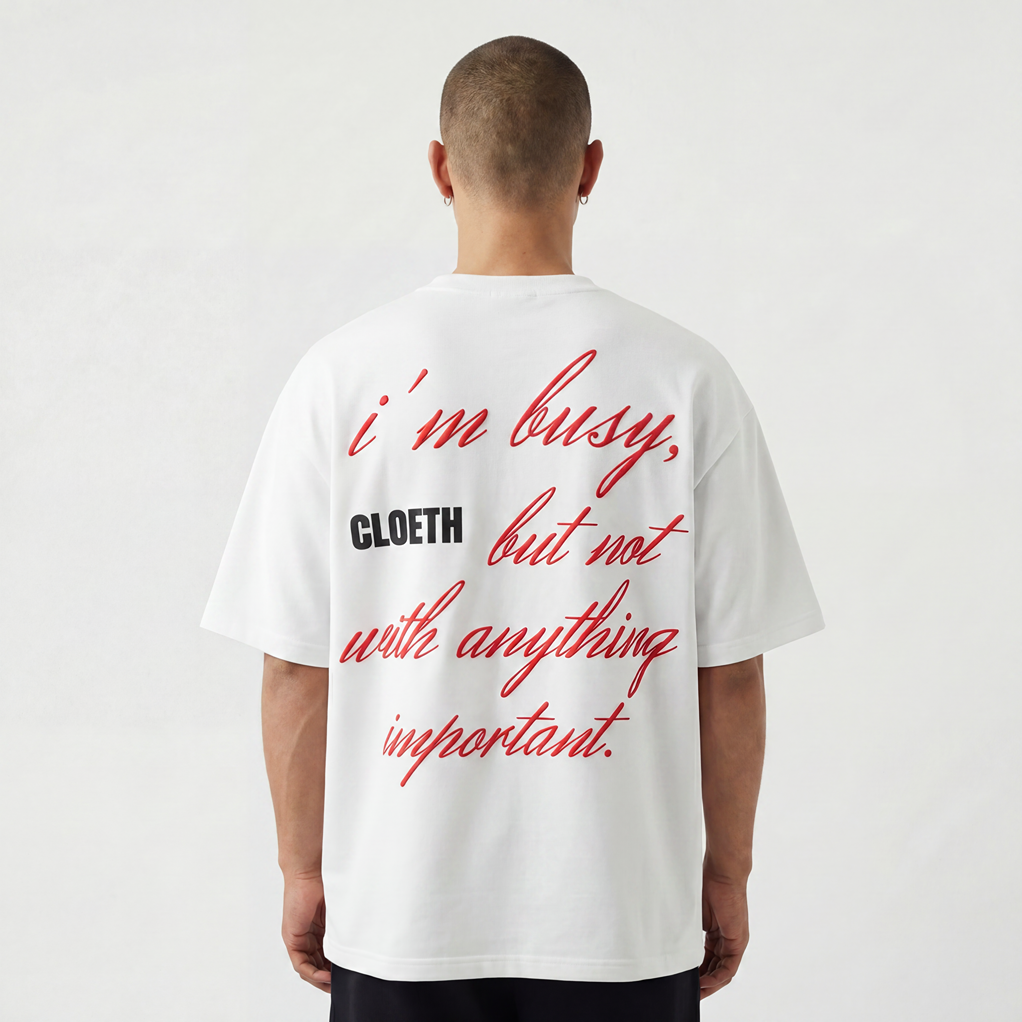 WHITE TRIVIAL STATUS T-SHIRT
