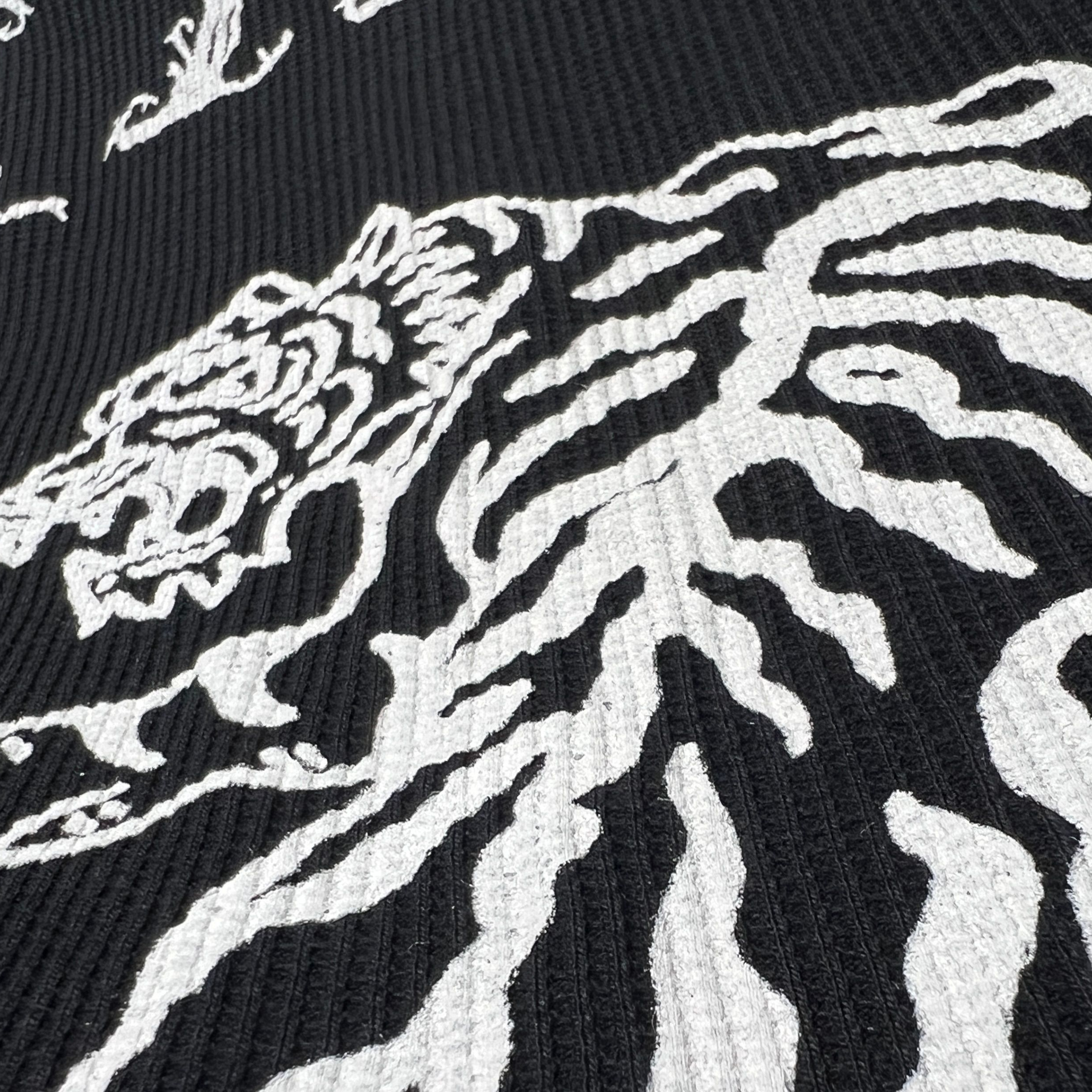 BLACK UNTAMED WAFFLE T-SHIRT