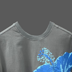 GREY AZURE BLOOM T-SHIRT