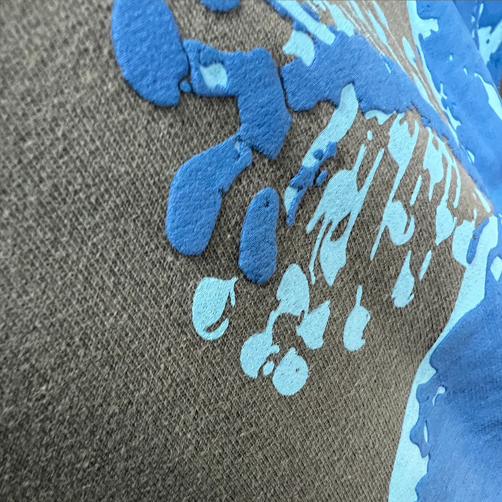 GREY AZURE BLOOM T-SHIRT